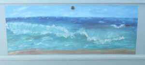 shopatblu upcycled cedar chest trunk original sea scape