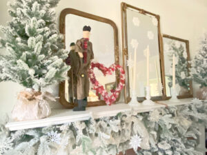 shopatblu puzzle art Valentines day winter mantle