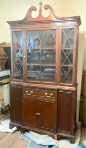 shopatblu upcycled mcm china cabinet before