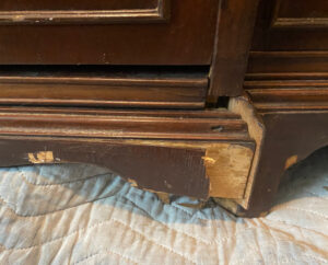 shopatblu upcycled mcm china cabinet broken vener