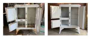 shopatblu the blue building antiques antiques ice box refresh before and after interior