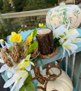shopatblu wooden crate pumpkin upcycle faux stem