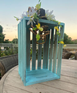 shopatblu wooden crate pumpkin upcycle rustoleum aqua