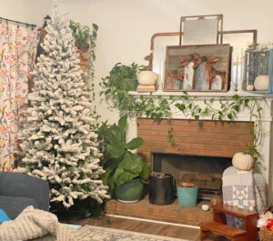shopatblu fall mantle and tree