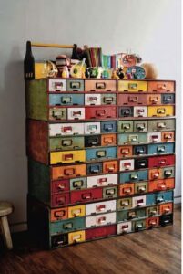 shopatblu desktop storage unit industrial colorful drawer