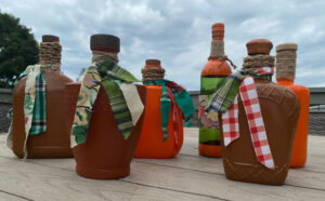 shopatblu glass bottle fall decor painted