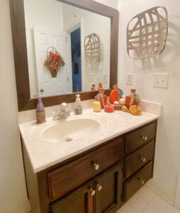 shopatblu glass bottle fall decor bathroom display