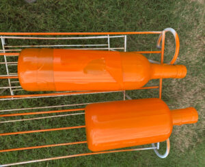 shopatblu glass bottle fall decor orange