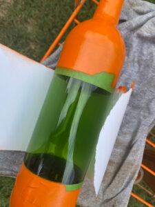 shopatblu glass bottle fall decor fabric wine