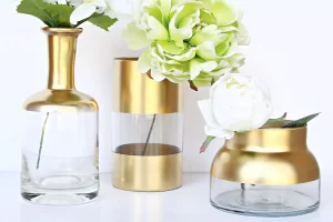 shopatblu thrift store decor team favorite diy projects gold vases