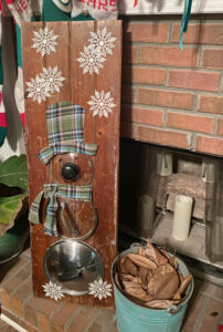 shopatblu kitchen utensil decor rustic snowman