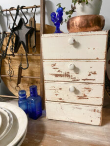 shopatblu Vintage wooden box drawers upcycle counter display