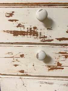 shopatblu Vintage wooden box drawers upcycle create a chippy finish