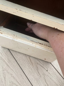shopatblu Vintage wooden box drawers upcycle false bottom