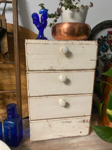 shopatblu Vintage wooden box drawers upcycle countertop unit