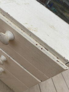 shopatblu Vintage wooden box drawers upcycle natural chipping