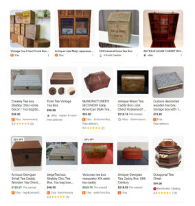 shopatblu Vintage wooden box drawers upcycle tea boxes
