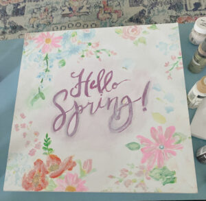 shopatblu upcycle thrift store art on canvas