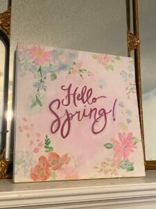 shopatblu upcycle thrift store art hello spring