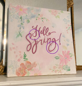 shopatblu upcycle thrift store art lettering touch up