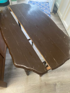 shopatblu upcycled antique radio table damaged top