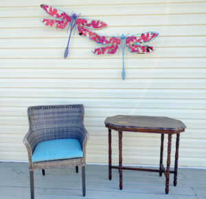 shopatblu upcycled antique radio table side