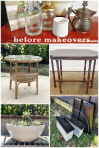 shopatblu upcycled antique radio table team graphic