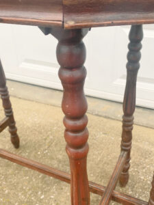 shopatblu upcycled antique radio table curvy legs