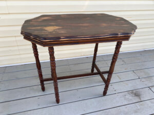 shopatblu upcycled antique radio table update