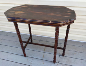 shopatblu upcycled antique radio table refreshed