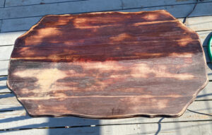 shopatblu upcycled antique radio table polycrylic sealer