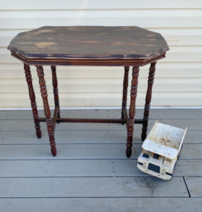 shopatblu upcycled antique radio table white dump truck