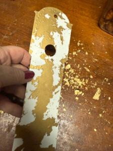 shopatblu miniature grandfather clock thrift store upcycle flaking paint