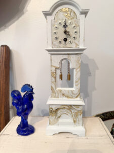 shopatblu miniature grandfather clock thrift store upcycle rooster