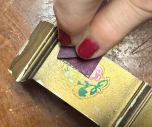 shopatblu miniature grandfather clock thrift store upcycle sandpaper