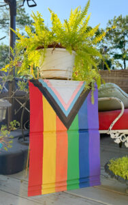 shopatblu barn metal pride flag with fern