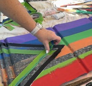 shopatblu barn metal pride flag layers