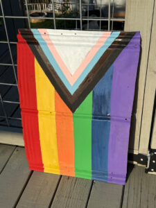 shopatblu barn metal pride flag colors