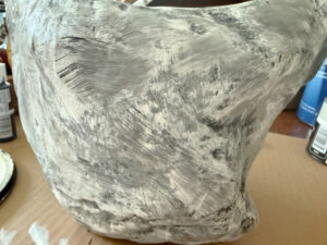 shopatblu faux rock planter paint process