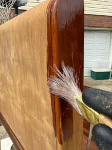 shopatblu cedar hope chest restoration brush on stain