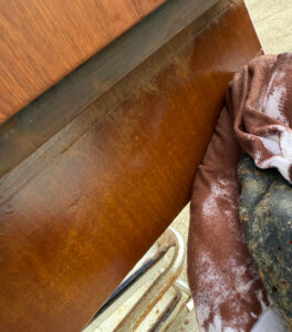 shopatblu cedar hope chest restoration rag removal