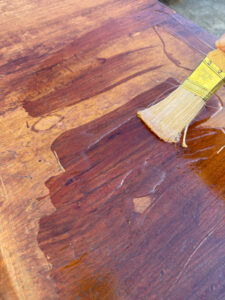 shopatblu cedar hope chest restoration apply stripper liberally