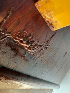 shopatblu cedar hope chest restoration remove stain