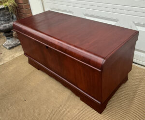 shopatblu cedar hope chest restoration stain