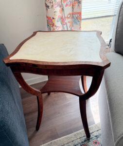 shopatblu vintage antique mahogany side table upcycle restored