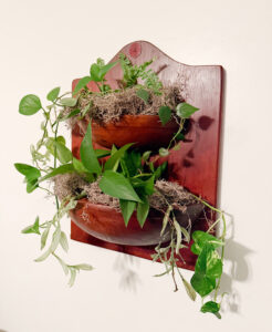 shopatblu vintage wood wall pocket upcycle planter