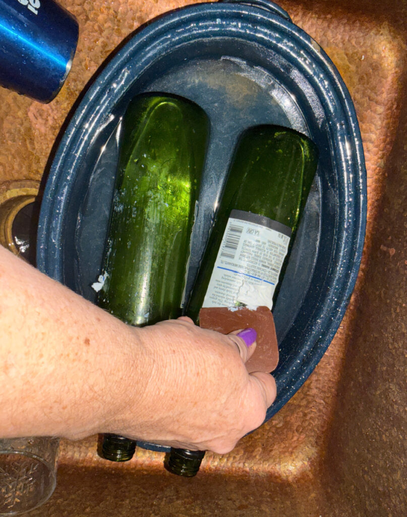 shopatblu wine bottle centerpiece clean