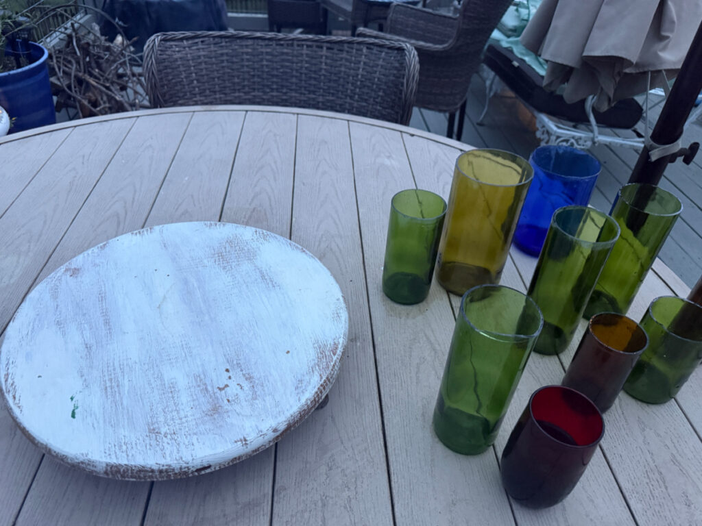 shopatblu wine bottle centerpiece riser