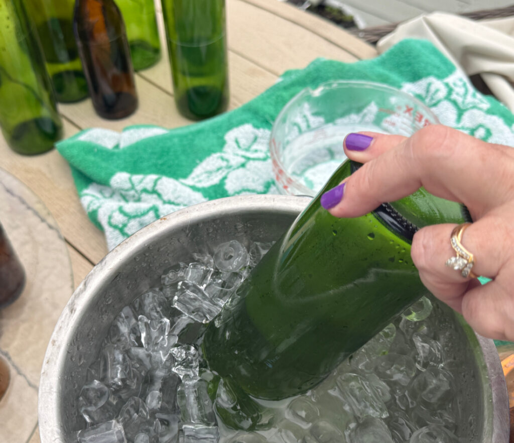 shopatblu wine bottle centerpiece ice plunge