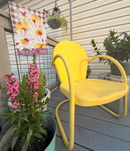 shopatblu vintage patio yard chair upcycle star city sunshinge